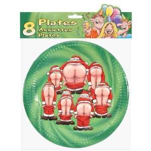  Santa butts flashing, plates   8 per pack Toys & Games