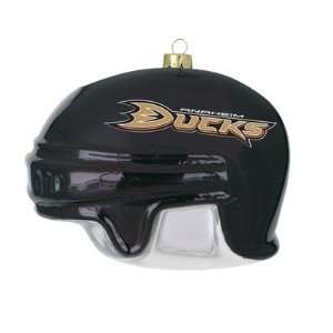  Anaheim Ducks NHL Glass Hockey Helmet Ornament (3 
