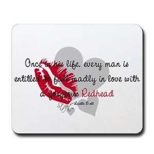 Redhead Quote Humor Mousepad by   Sports 