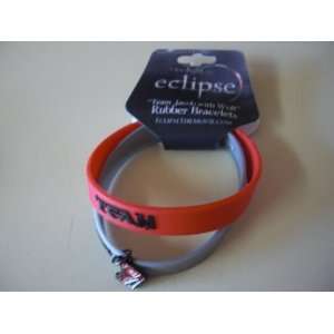  Twilight Eclipse Team Jacob Rubber Bracelet Set of 2 