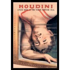  Houdini Upside Down in the Water Torture Cell 20x30 