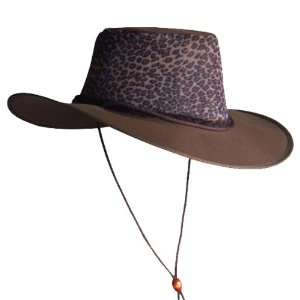  Kakadu 3H29 BRN S Leopard Hat Mesh/Canvas S, Brown Sports 