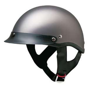   Helmets   Motorcycle Half Helmet DOT 100 Matt Deep Silver Automotive