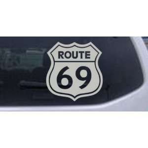 Route 69 Funny Car Window Wall Laptop Decal Sticker    Silver 16in X 
