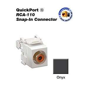 Leviton AC735 RYE Acenti RCA 110 QuickPort Snap In Connector   Onyx