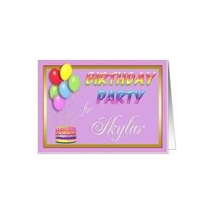  Skylar Birthday Party Invitation Card Toys & Games