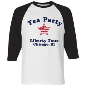 Tea Party Liberty Tour Custom Unisex Anvil 3/4 Sleeve Raglan Baseball 