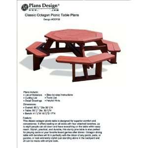  Octagon Style Picnic Table With Bench Woodworking Outdoor 