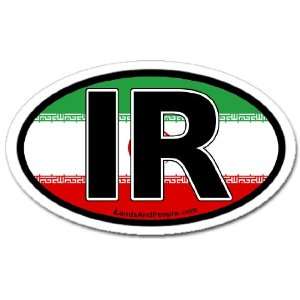  Iran IR Flag Car Bumper Sticker Decal Oval Automotive
