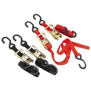   BikeMaster Tiedowns TIEDOWN 1 RACHET RED BMASTER 10 0522 Automotive