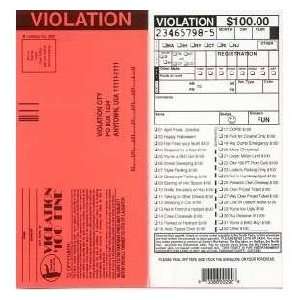  Fake Parking Tickets set of 100 Toys & Games