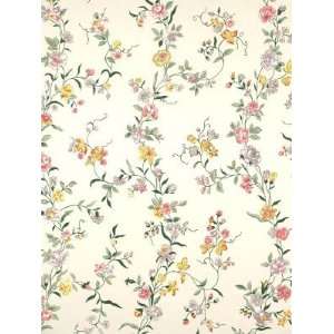   Charlotte   Pinks and Yellows On Cream Wallpaper