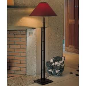   Iron Metra Single Light Floor Lamp with Square Base from the Metr