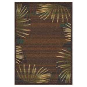  Modern Times Palm Brown Leather Contemporary 7.7 SQUARE 