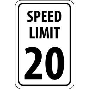  SIGNS 20 MPH SPEED LIMIT