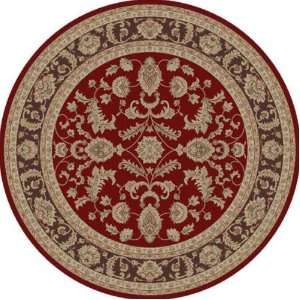  Universal Rugs 102610 Red 6 Round Area Rug, 5 Feet 3 Inch 