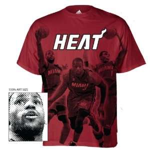  Chis Bosh Lebron James Dwayne Wade Miami Heat Huge Logo T 