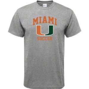    Miami Hurricanes Sport Grey Soccer Arch T Shirt