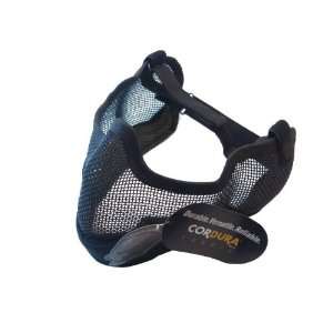  Airsoft Half Face Mask With Wire Mesh Black TMC Cordura 