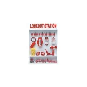 BRADY 99693 Lockout Station,Equipped,White,Valves  