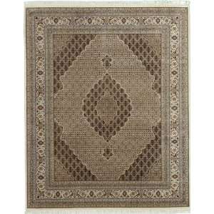  81 x 911 Ivory Hand Knotted Wool Tabriz Rug