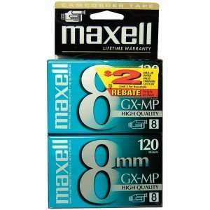  Maxell 281020 120 Minute 8Mm Metal Particle Video Tapes (2 