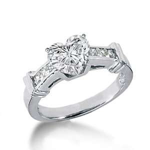  1.45 Ct Heart Shaped Diamond Engagemant Ring 14K SI3 