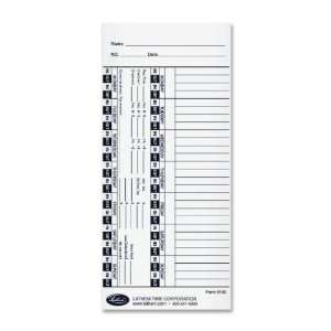  Lathem E100 Universal Time Card, White, 100/Pack 