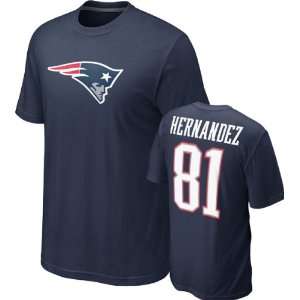  Aaron Hernandez #81 Navy Nike New England Patriots Name 