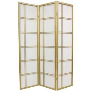  Double Cross Shoji Screen in Gold Number of Panels 5 