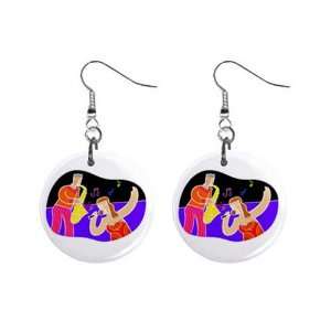  Jazz Music Scene Dangle Earrings Jewelry