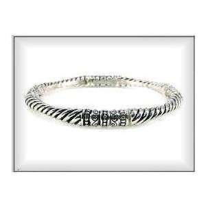     Silver strecth etched # twist texture b6952