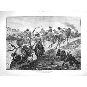  1877 Skirmish Road Plevna Soldiers Cossacks Horses