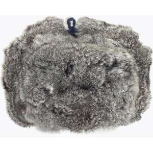  Real Rabbit Fur Russian Winter Hat (GRAY 61) Everything 