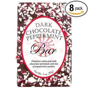 Traverse Bay Confections Dark Chocolate Peppermint Bar, 3 Ounce (Pack 