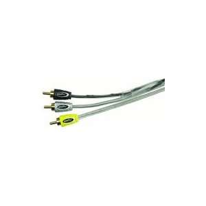  3 CH RCA TWISTED CABLES BLK SLVR FOR VIDEO 9 FT 