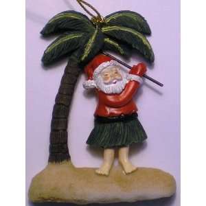    Hawaiian Slim Christmas Ornament Santa Golfs