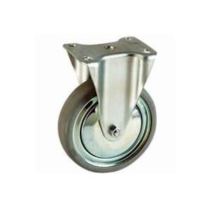  5 Tente Sealed Plated Caster, Gray Rubber, Ball Bearings 