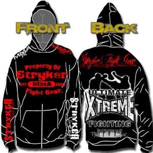 Property of Stryker Fight Gear Black Hoody Ultimate Extreme Fighting 