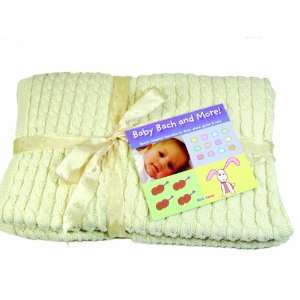   Baby Blanket With Music CD For Baby   Classic Cable Pattern Baby