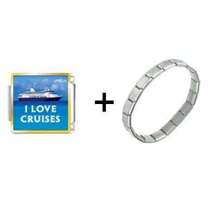  I Love Cruises Italian Charm Pugster Jewelry