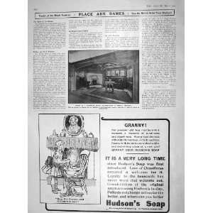   1909 BILLIARD ROOM LIBERTY HUDSONS SOAP ADVERTISEMENT