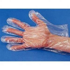  Single Use Plastic Poly Gloves 1200/CS Medium, Non Sterile 