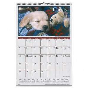   Monthly Wall Calendar,1 Year, Puppy Images,15 1/2x22 3/4 Electronics