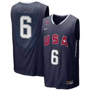 Nike LeBron James USA Basketball Tackle Twill Jersey Navy 