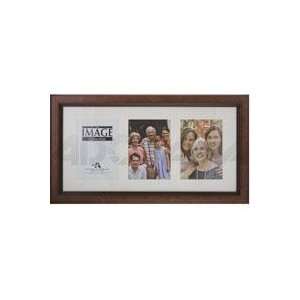   18 Wood Wall Frame with Two 5x7 Openings, Color Brown. Electronics