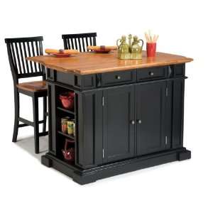  Kitchen Island & Two Stools by Home Styles   Cottage Oak 