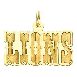  14K Gold NFL Detroit Lions Charm