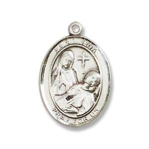 St. Fina Sterling Silver Medal with 18 Sterling Chain Patron Saint of 