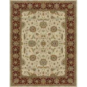  Loloi Oxford OX 01 Ivory Red 5 Round Area Rug